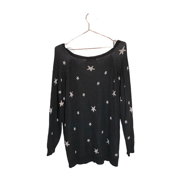 No Comment black star sparkly Sweater Size 3X - Picture 2 of 7